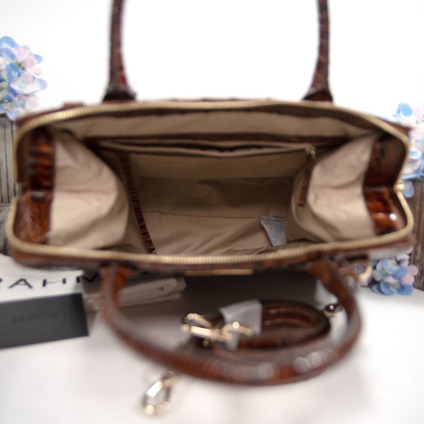 Brahmin Brahmin Pecan Melbourne Leather Large Caroline Bag NWT