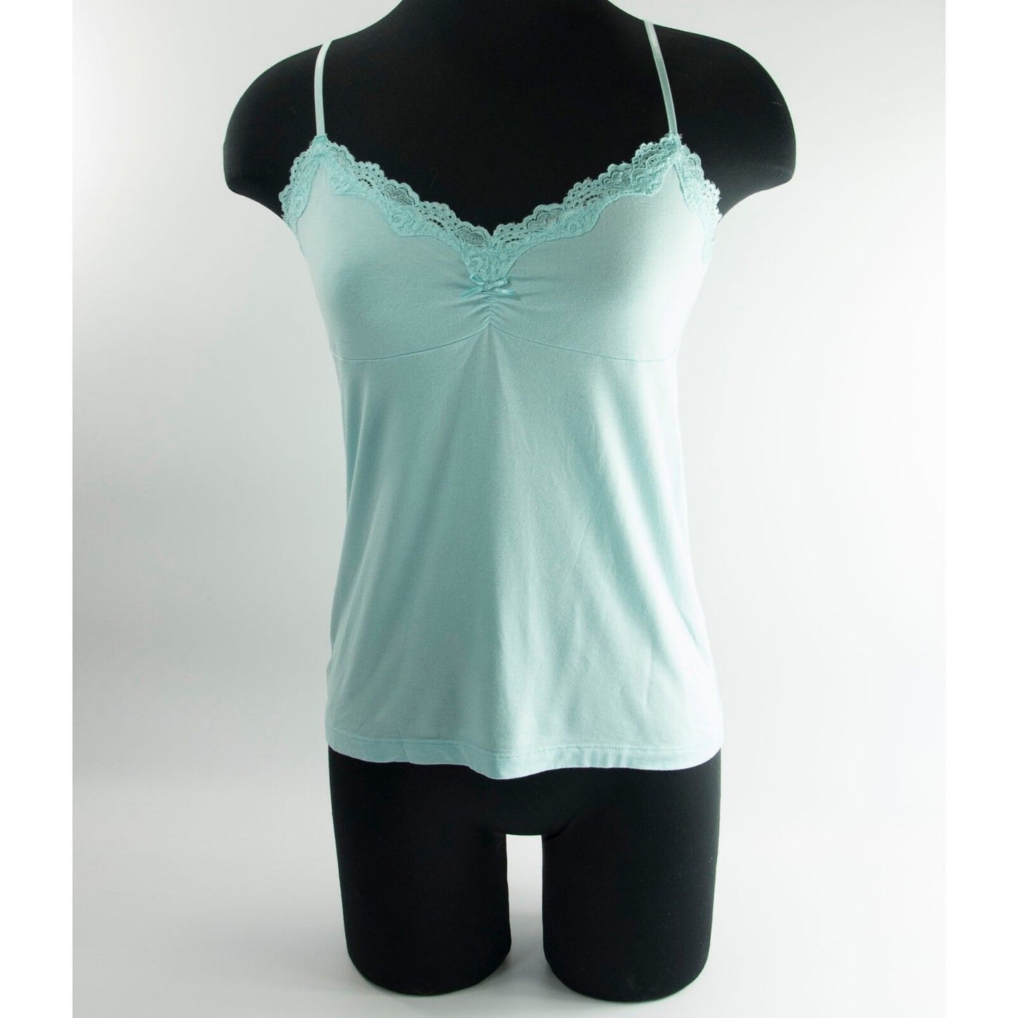 Old Navy Aqua Turquoise Blue Modal Empire Waist Cami Babydoll Top MD