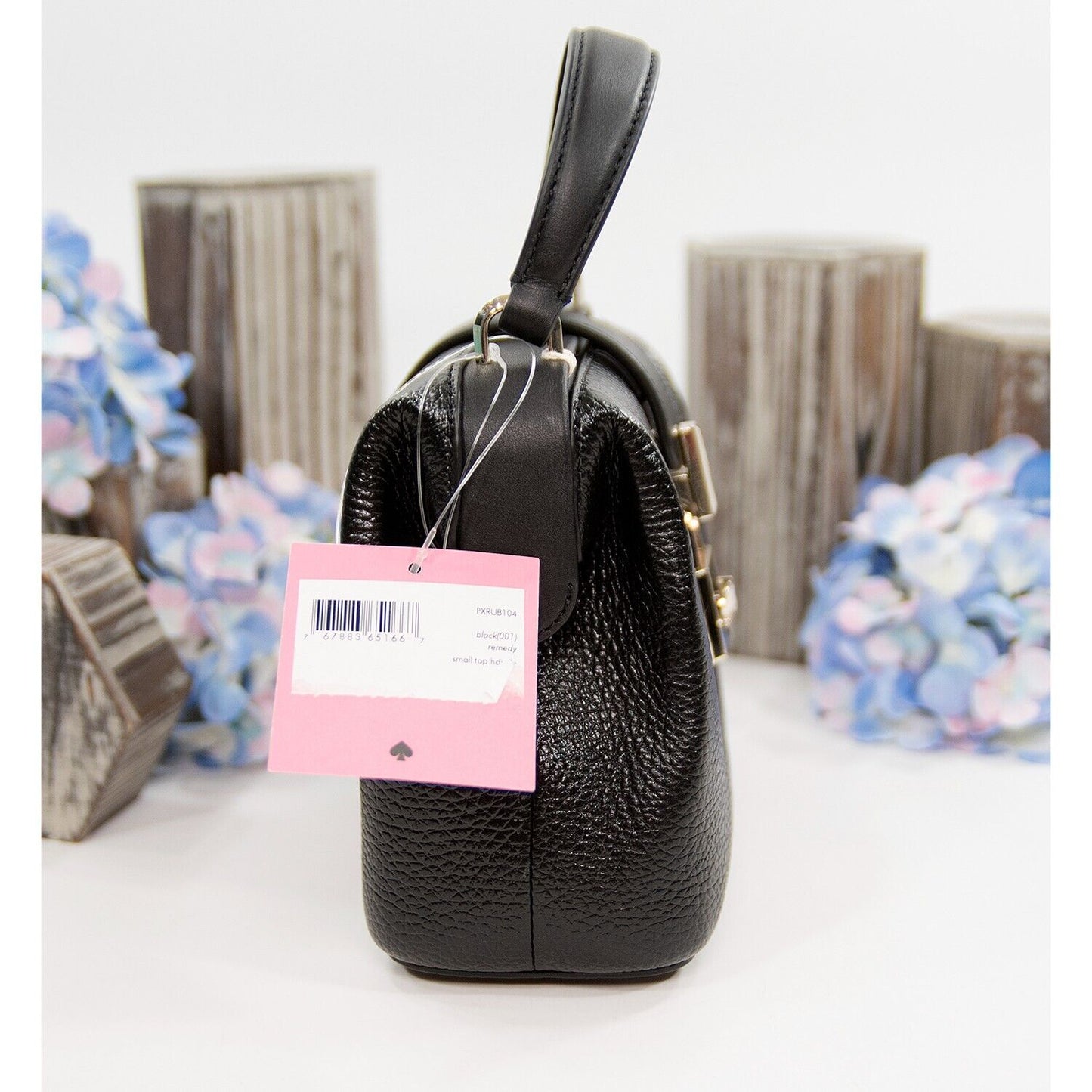 Kate Spade Black Leather Remedy Small Top Handle Satchel Bag NWT