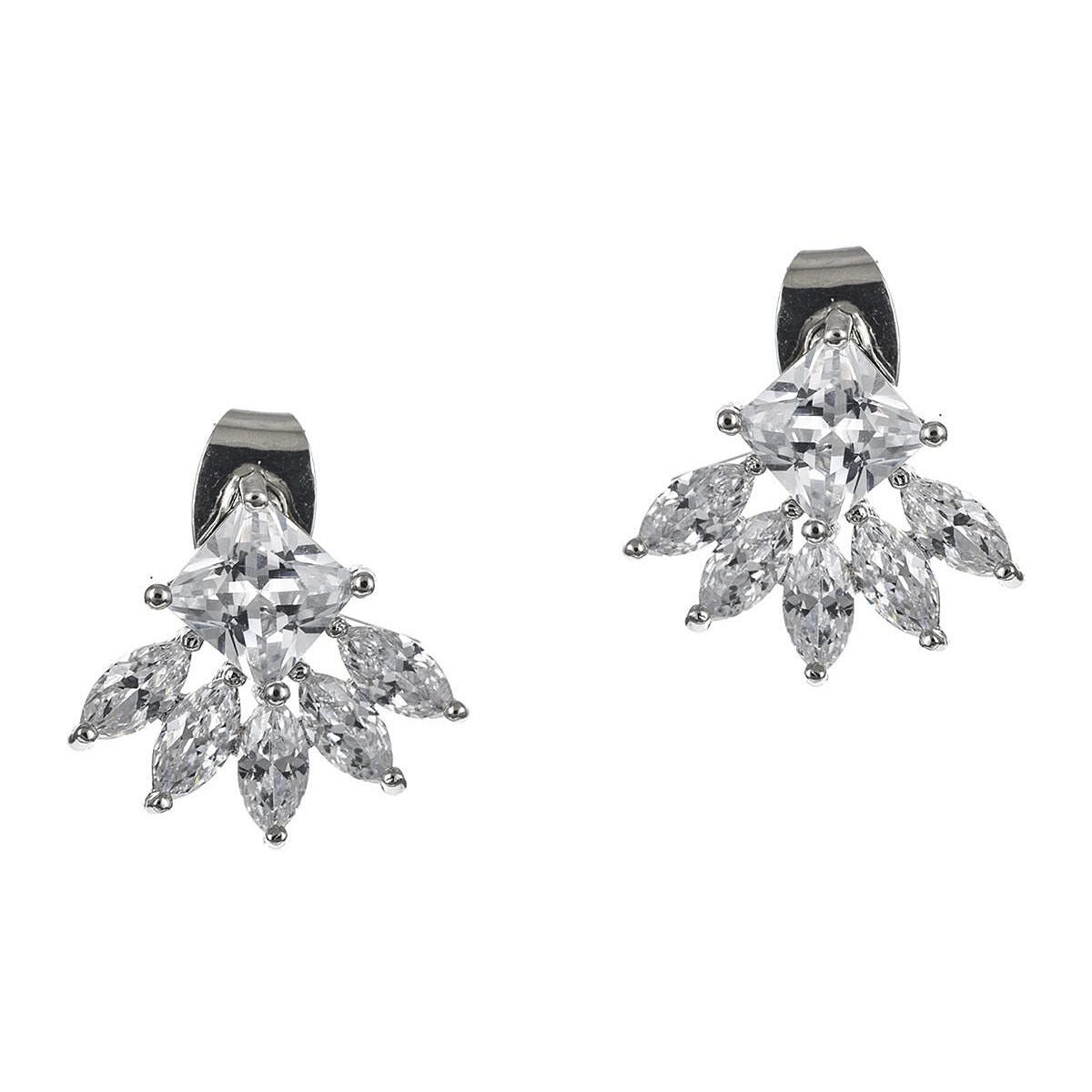 CZ by Kenneth Jay Lane Baguette Cluster 2 cttw Earrings KE1743 NWT