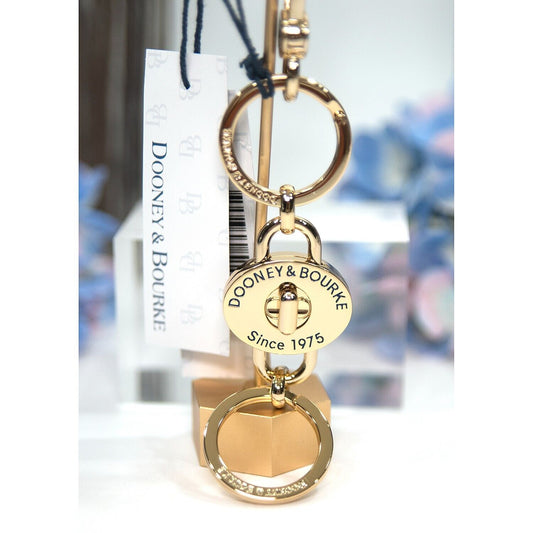 Dooney & Bourke Turnlock Valet Key Brass Large Bag Charm Keychain NWT