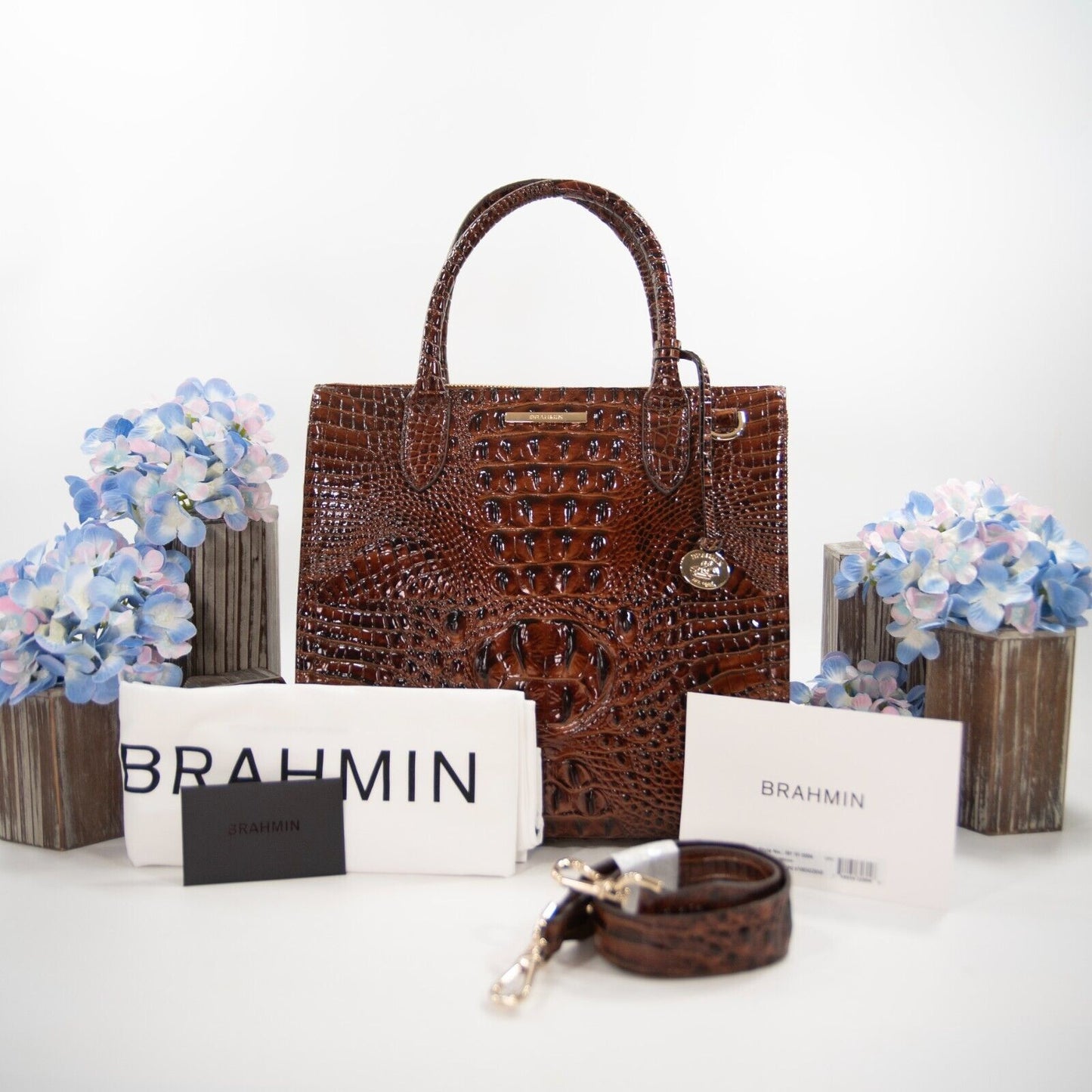 Brahmin Brahmin Pecan Melbourne Leather Large Caroline Bag NWT