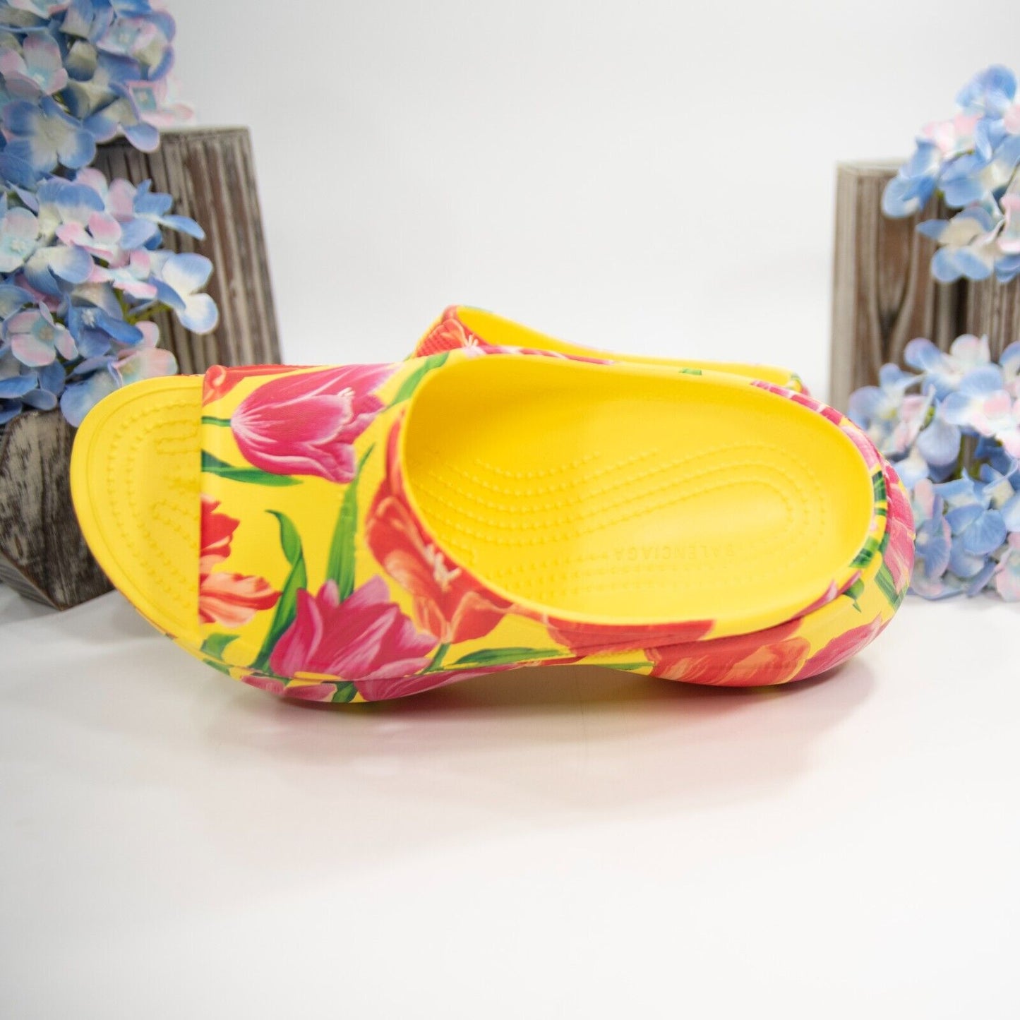 Balenciaga X Crocs Floral Tulip Pool Platform Slides Size 39 NIB $675