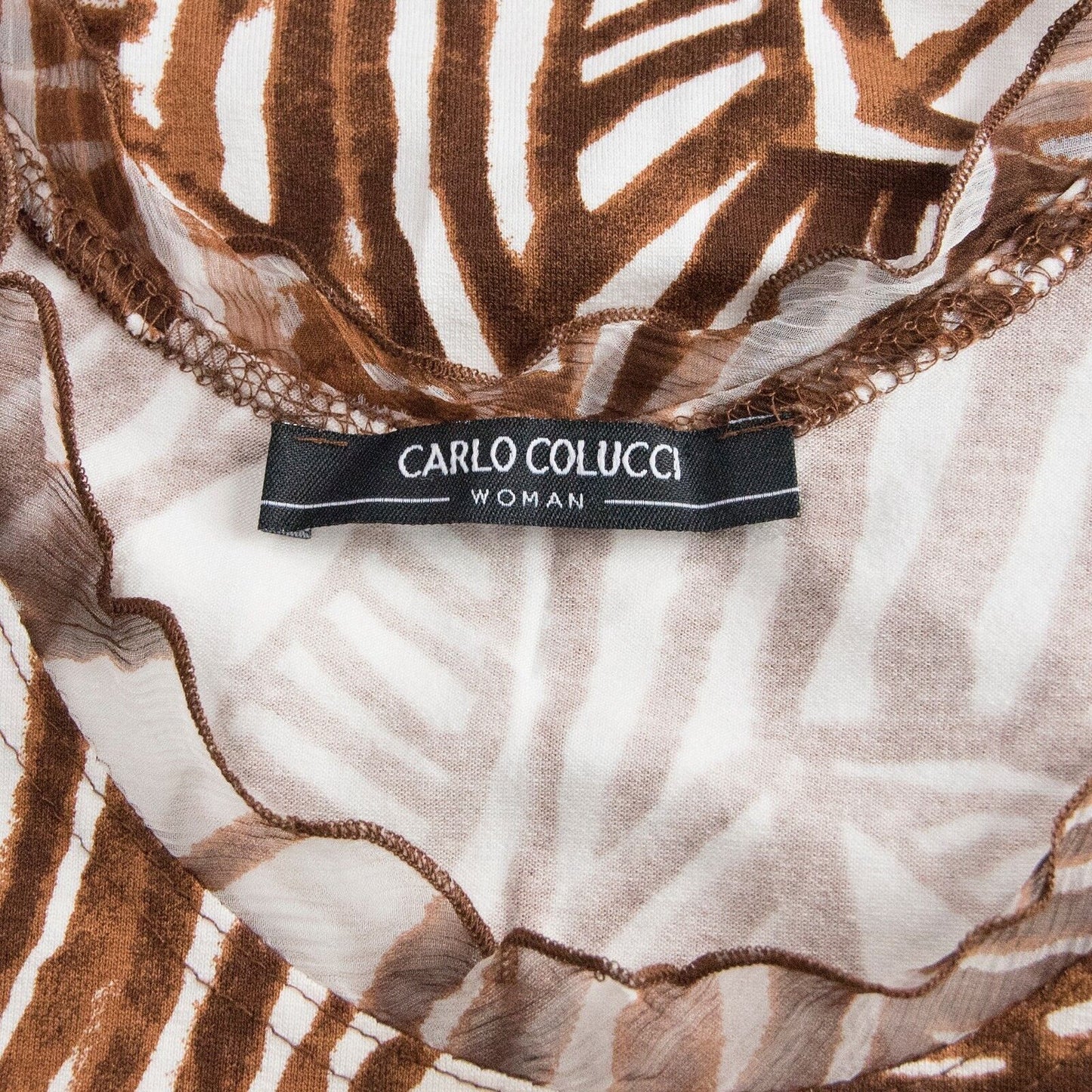 Carlo Colucci Copper Chiffon Edge Palm Leaf Tank Top 36 Made in Italy 36 RT $195