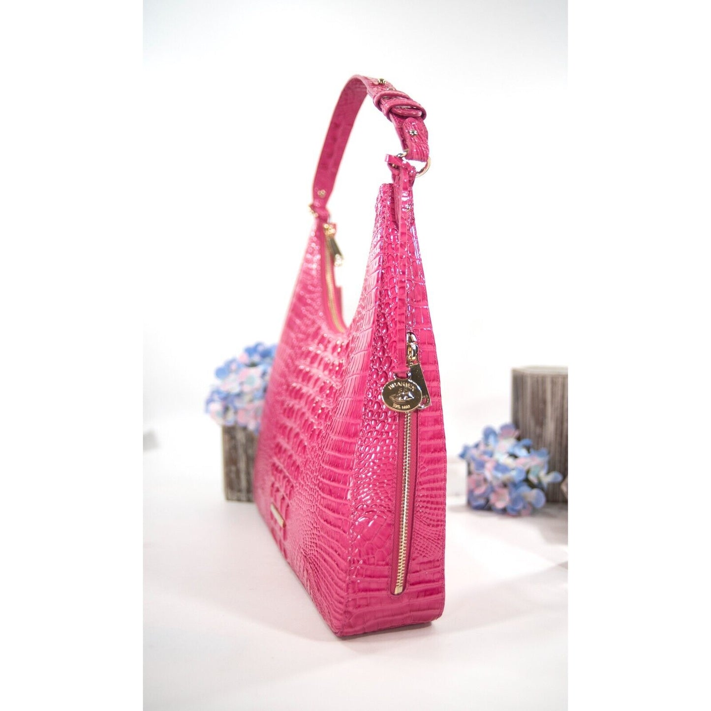 Brahmin Paradise Pink Melbourne Leather Tabitha Hobo Shoulder Bag NWT