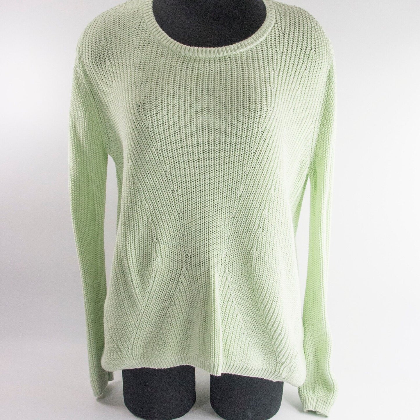 Banana Republic Pale Lime Green Chunky Cable Knit Oversize Sweater M