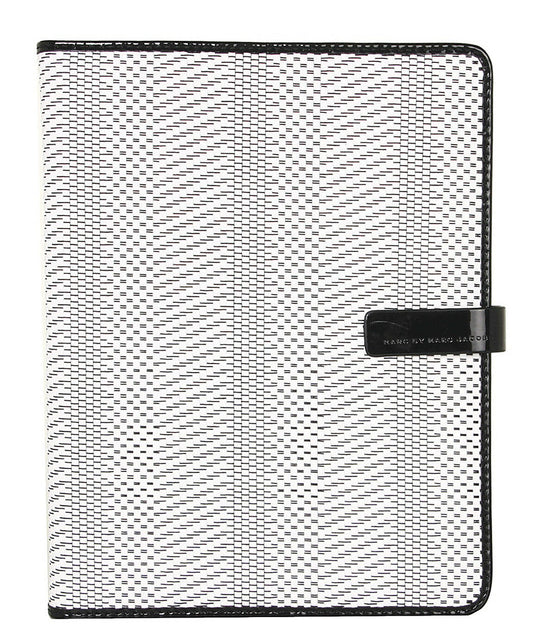 Marc Jacobs Wildcard Woven Straw Tablet iPad Folio Book Case NWT