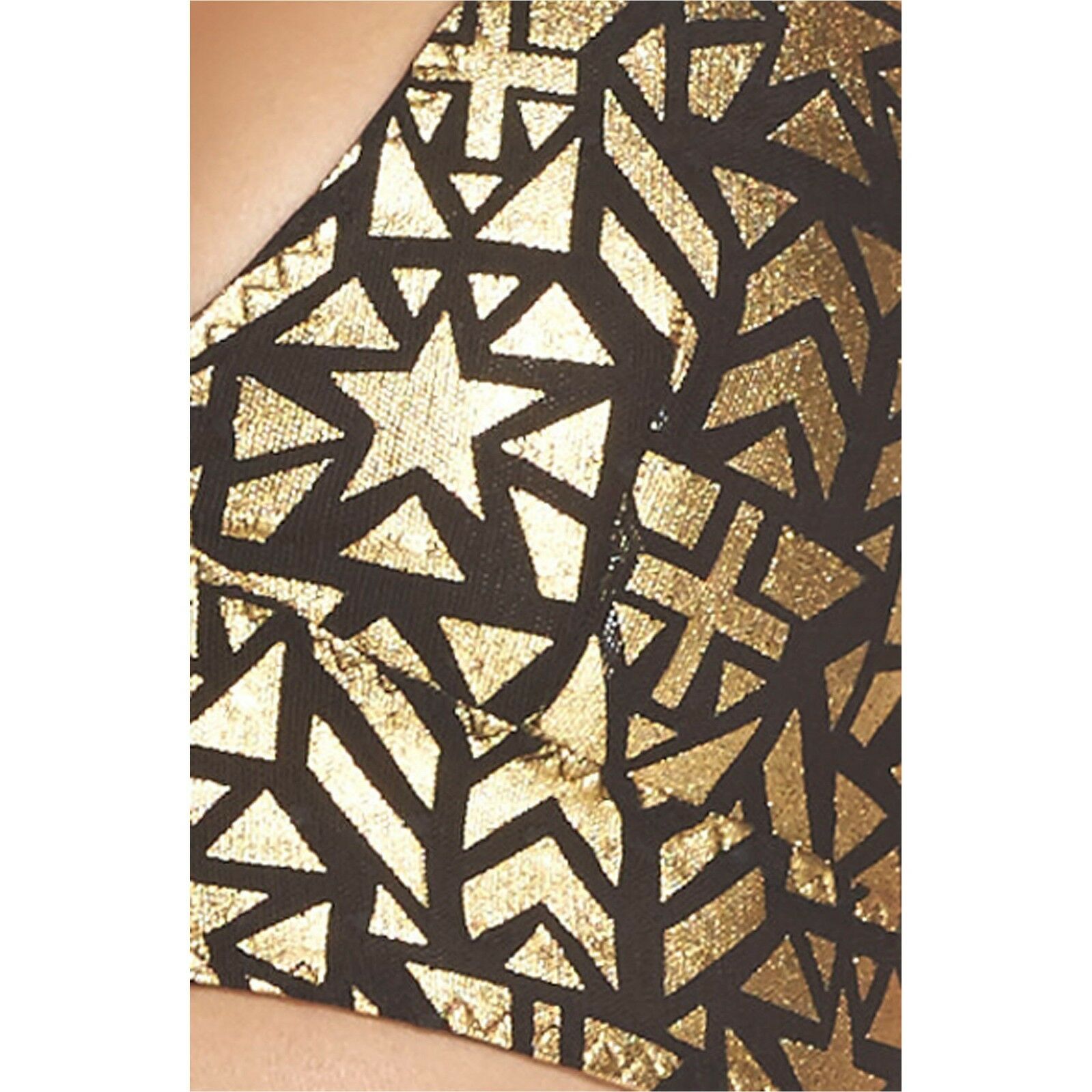 Free People Wonderland Metallic Gold Star Black Soft Cup Bralette Bra –  Design Her Boutique