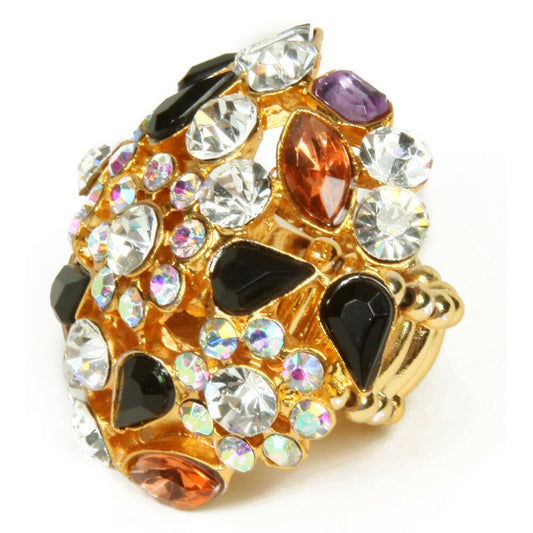 Amrita Singh Gold Crystal Havilland Stretch Cocktail Ring RC 47 NWT