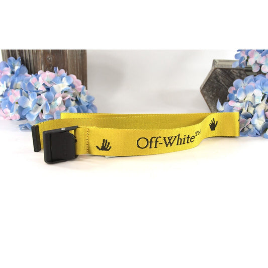 Off-White Classic Industrial Webbed Logo Buckle Belt NWT